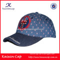 custom distressed denim baseball cap